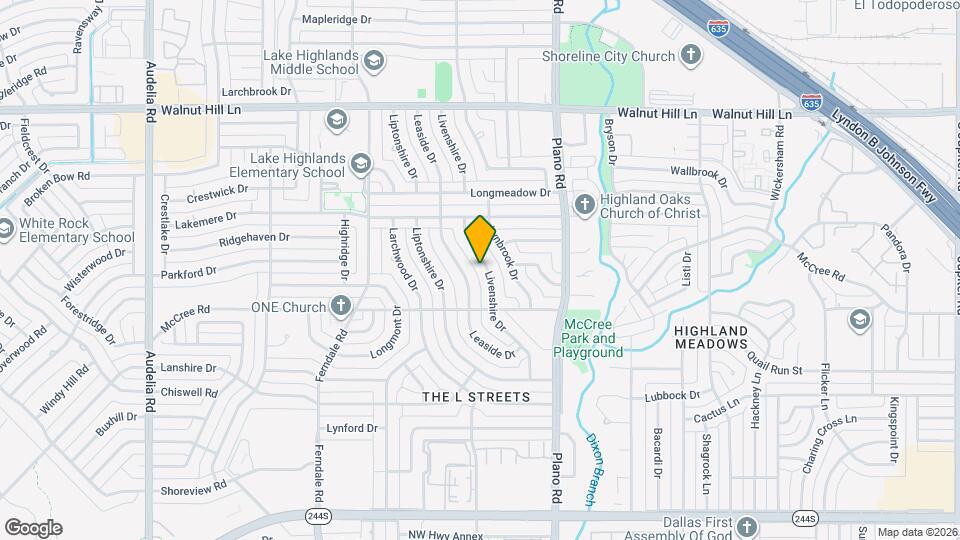 9203 Livenshire Dr Map and Location Details