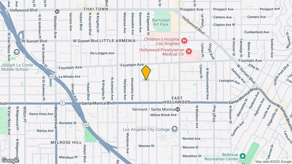 1185 N Edgemont St Map and Location Details