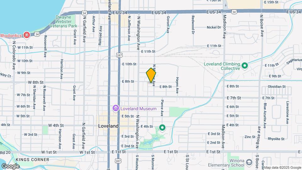 614 E 8th St Map and Location Details