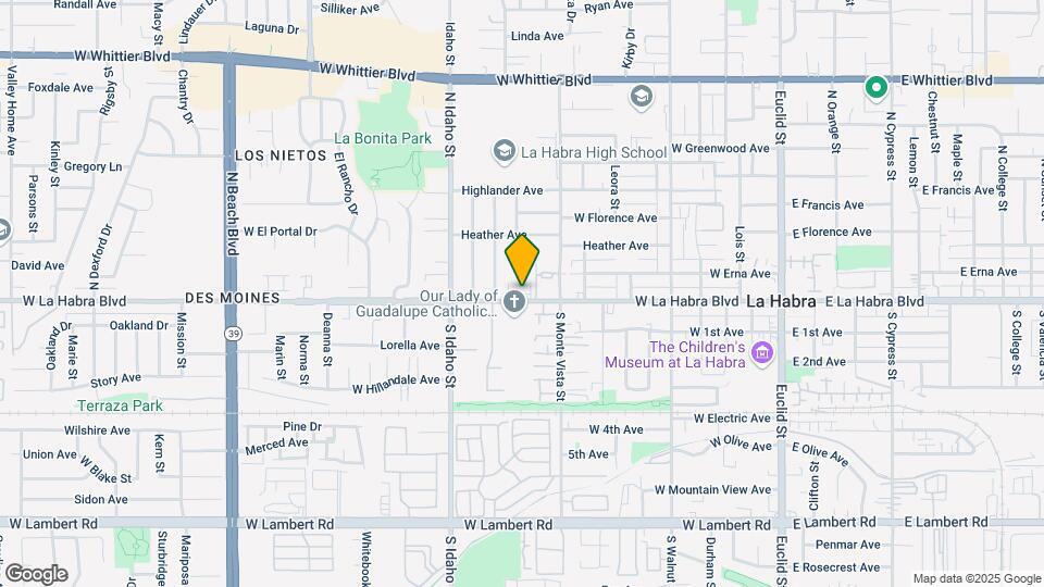 La Habra Manor Map and Location Details
