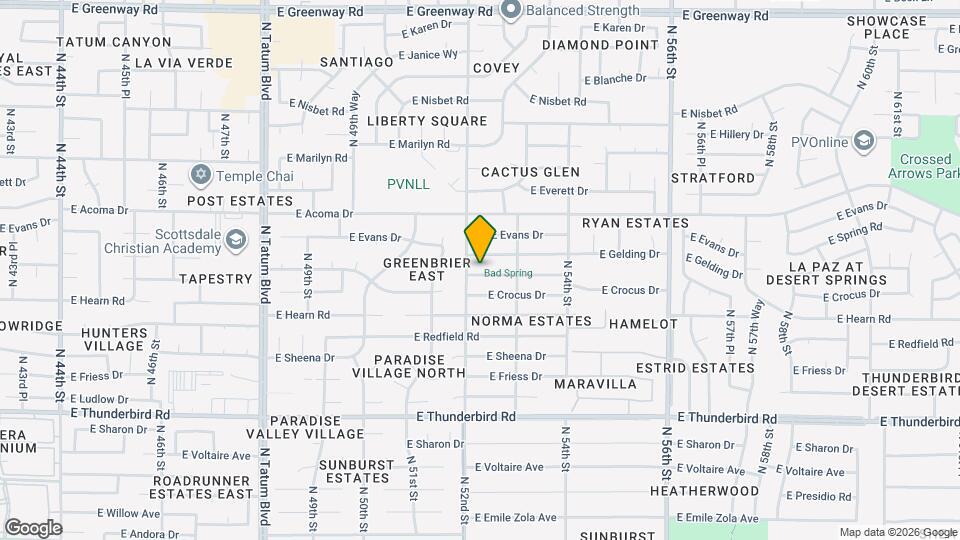 5212 E Winchcomb Dr Map and Location Details