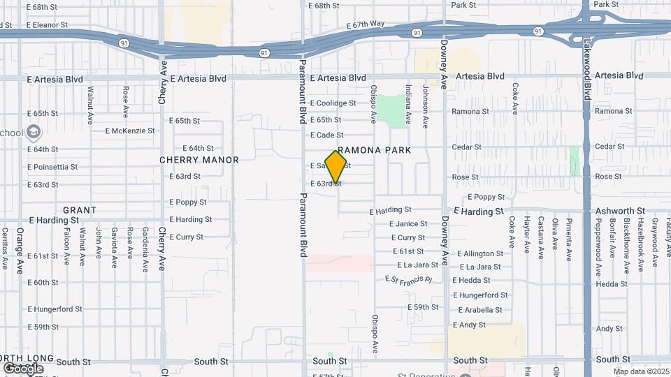 6297 Orizaba Ave Map and Location Details