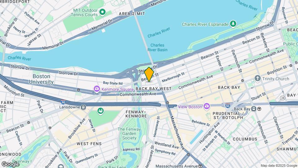 447 Marlborough St, Unit 3 Map and Location Details