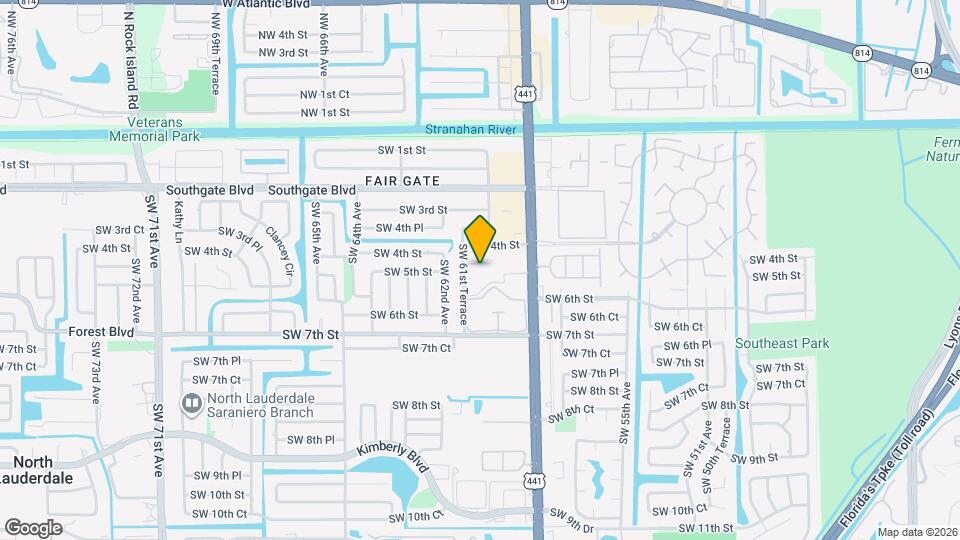 6162 SW 5th St Map and Location Details