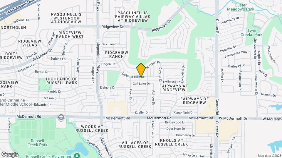2712 Oakland Hills Dr Map and Location Details