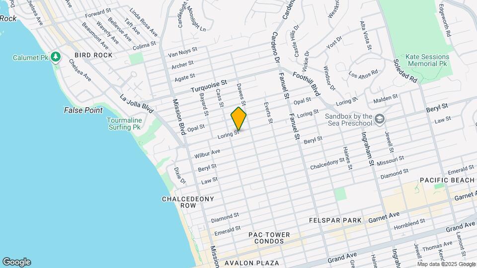 1029 Loring St Map and Location Details