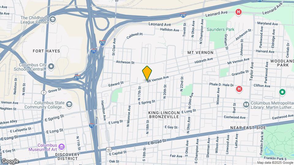 977-981 Mt Vernon Ave Mapa y Detalles de la Ubicación