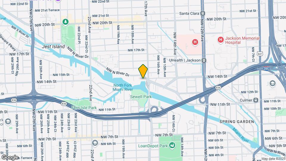 1700 NW N River Dr Map and Location Details
