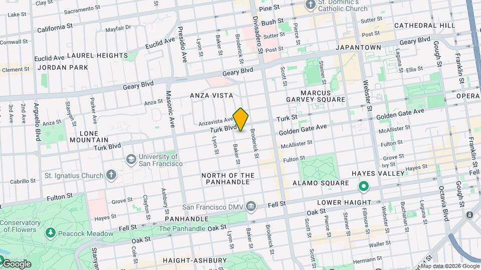 1866 Golden Gate Ave, Unit 1866 Golden Gate Map and Location Details