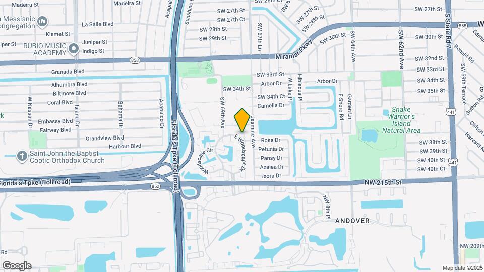 6857 SW 36th Ct Map and Location Details