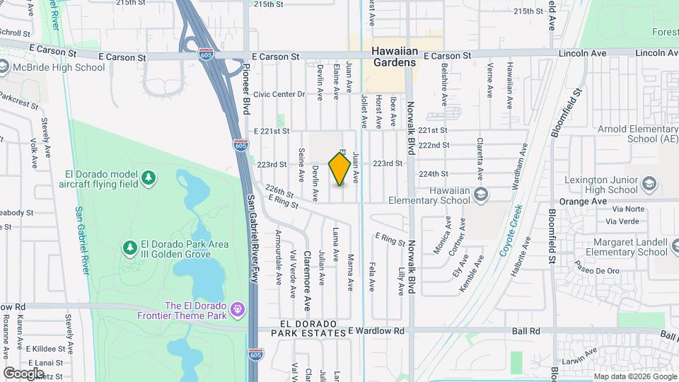 22409 Elaine Ave Mapa y Detalles de la Ubicación
