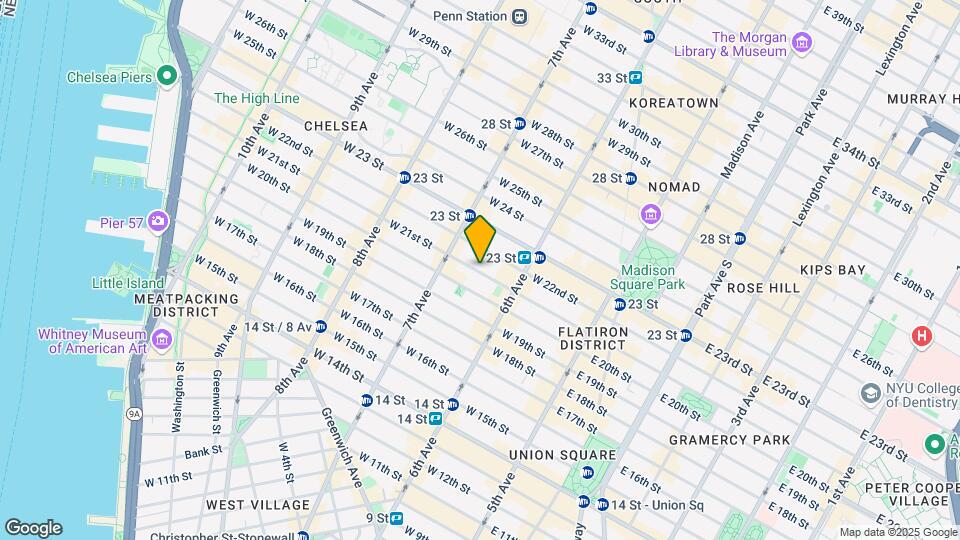 151 W 21st St Map and Location Details