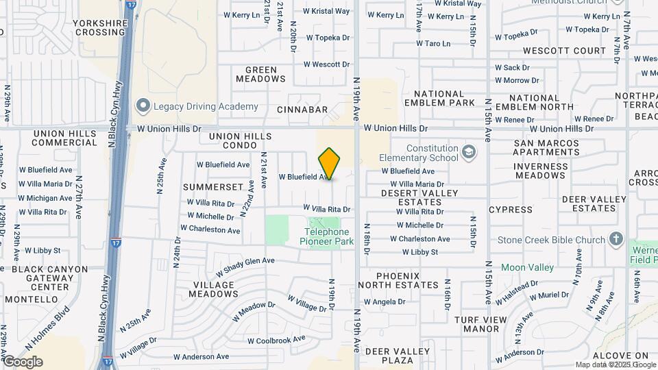 18054 N 19th Ln Map and Location Details