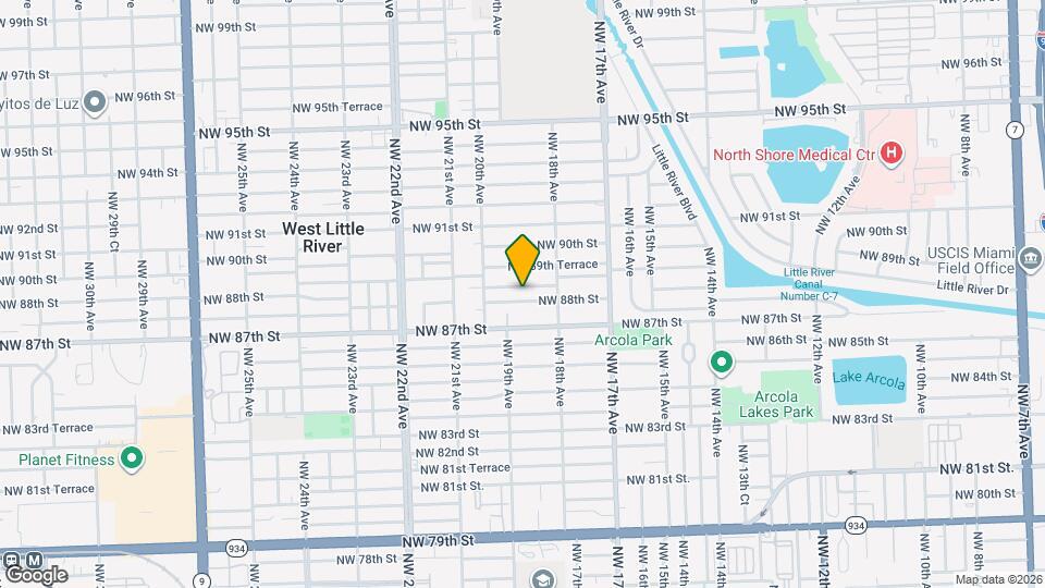 1864 NW 88th Terrace Map and Location Details