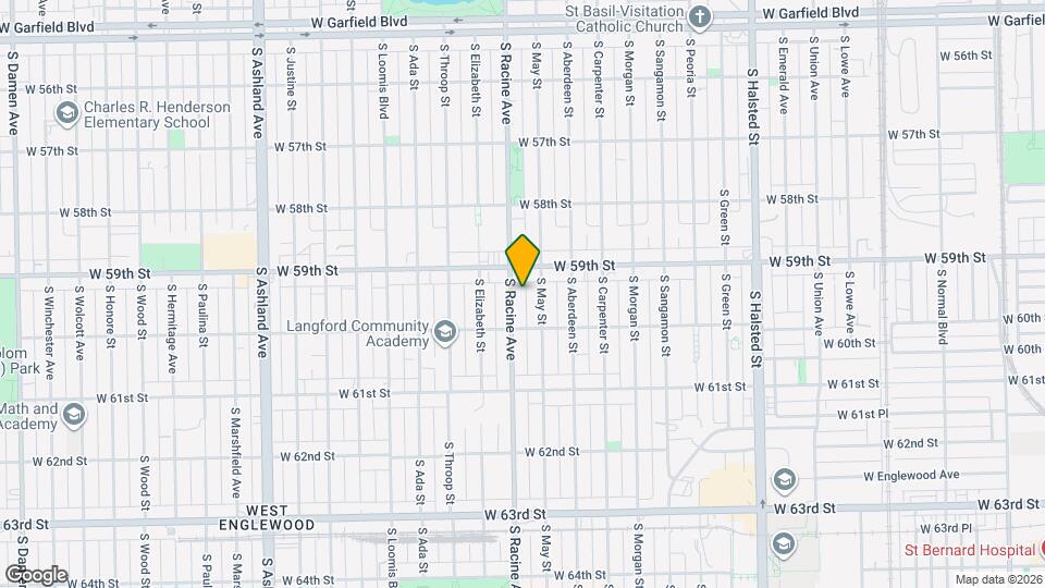 5921 S Racine Ave, Unit 1st floor Map and Location Details