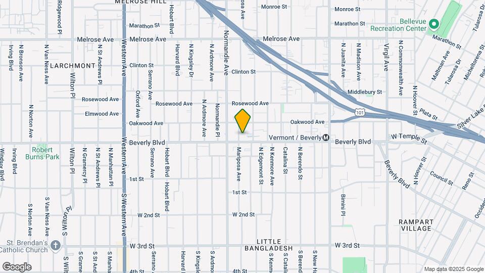 310 N Mariposa Ave Map and Location Details