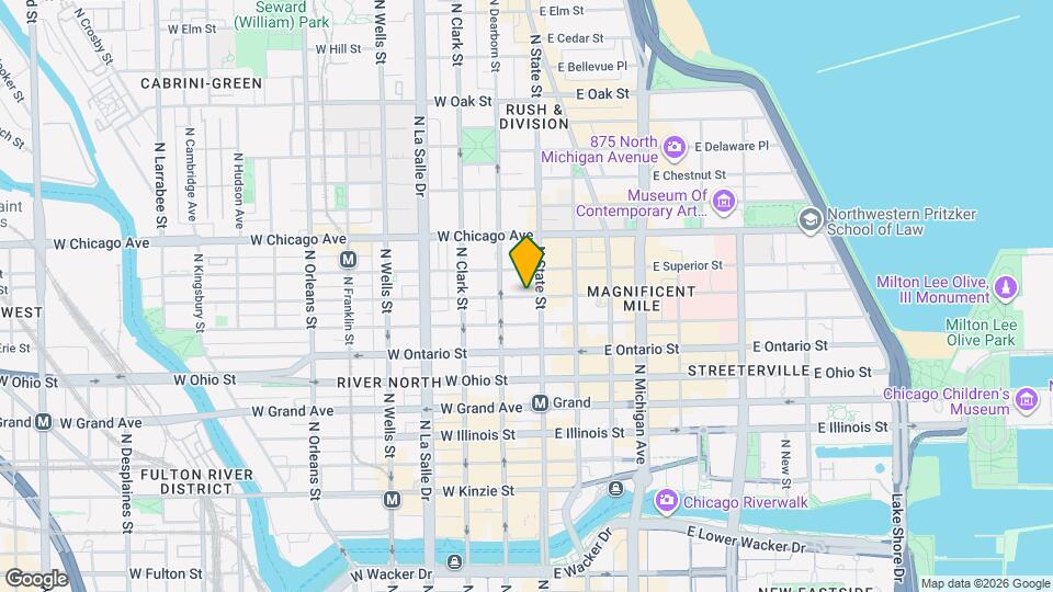 10 W Huron St Map and Location Details