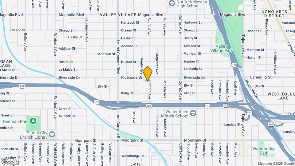 4741 Radford Ave-Unit -Unit #102 Map and Location Details