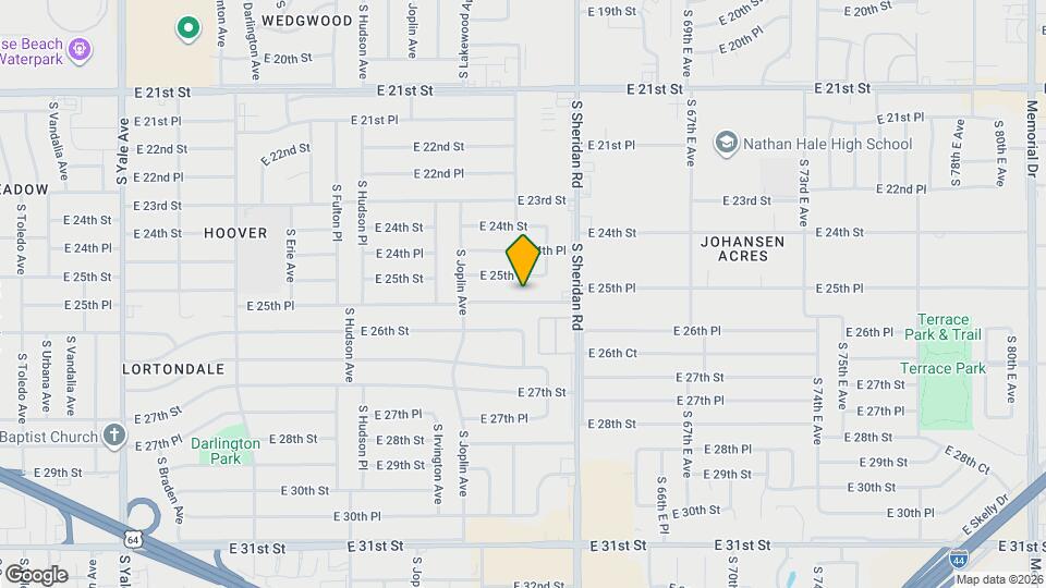 5955 E 25th Pl Map and Location Details