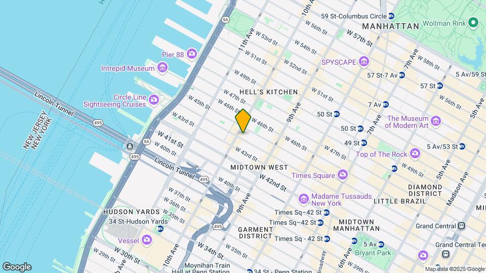 459 W 44th St Map and Location Details