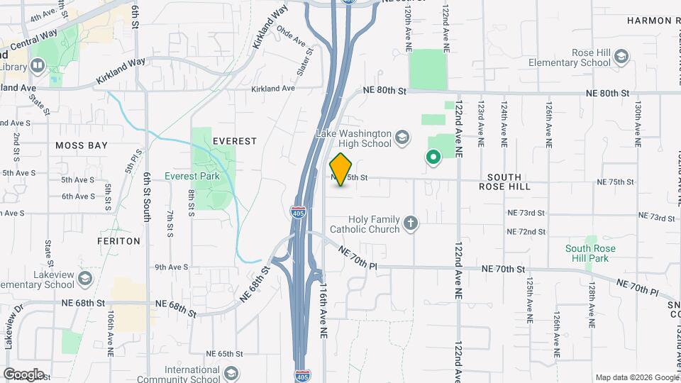 11624 NE 74th St Map and Location Details