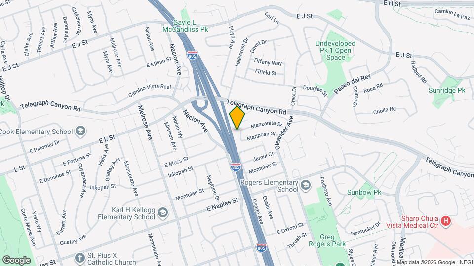 520 Manzanita St Map and Location Details