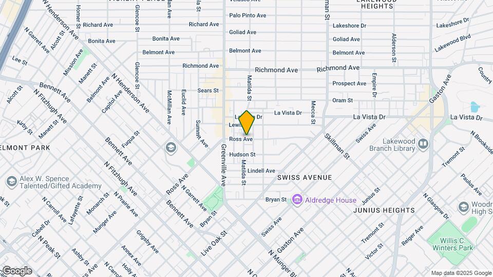 5711 Ross Ave Map and Location Details