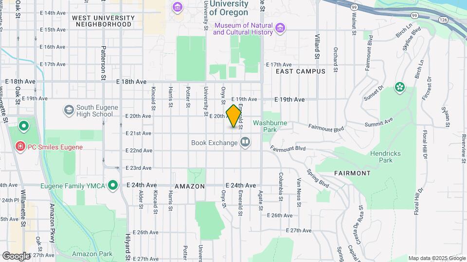 1361 E 21st Ave Map and Location Details