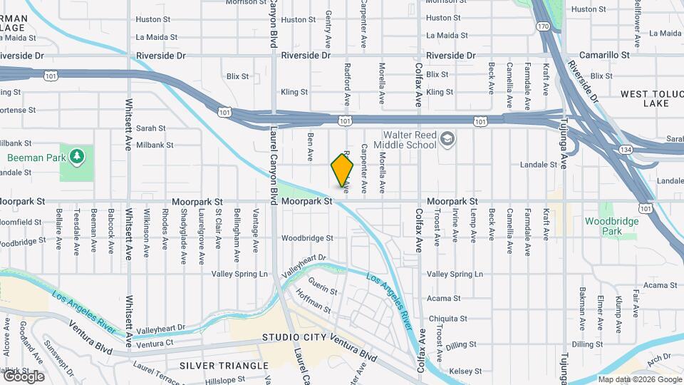 4411 Radford Ave Map and Location Details