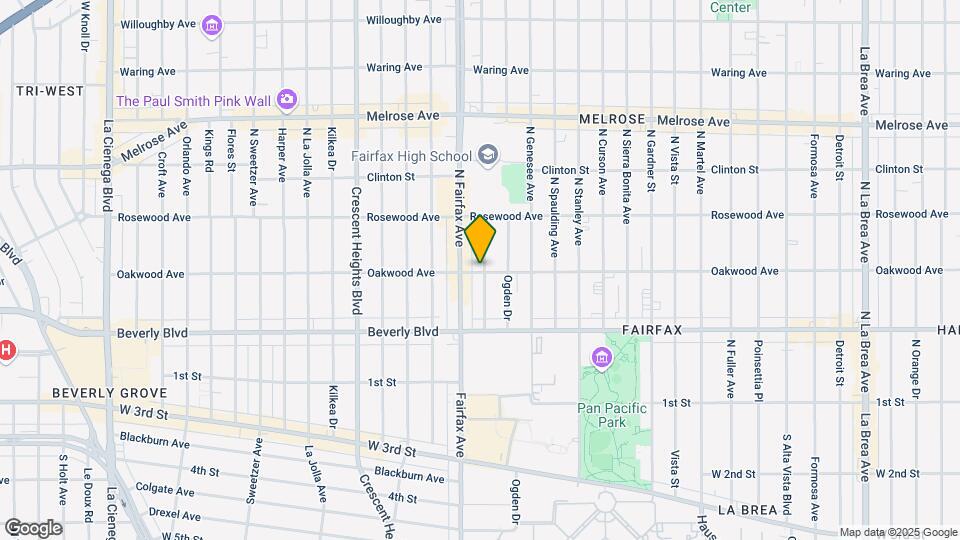401 N. Orange Grove Avenue Map and Location Details