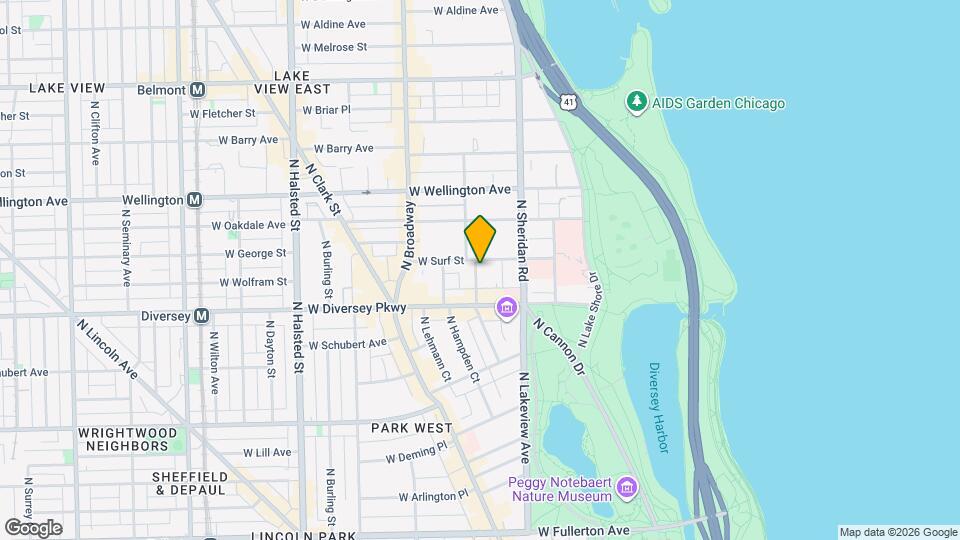 445 W Surf St, Unit 4 Map and Location Details