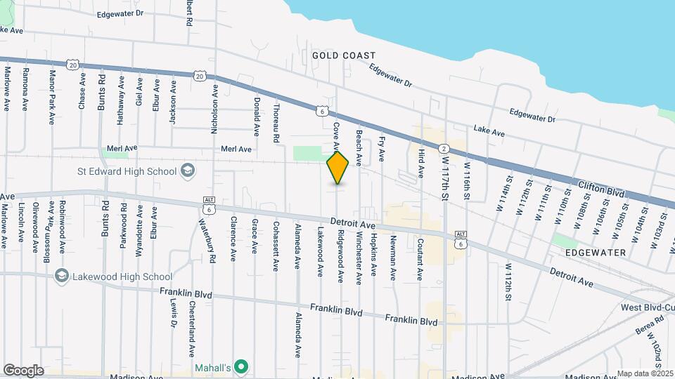 1353 Cove Ave Map and Location Details