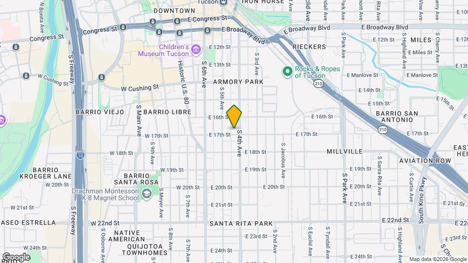 233 E 17th St Map and Location Details