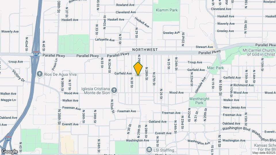 1866 N 29th St Map and Location Details