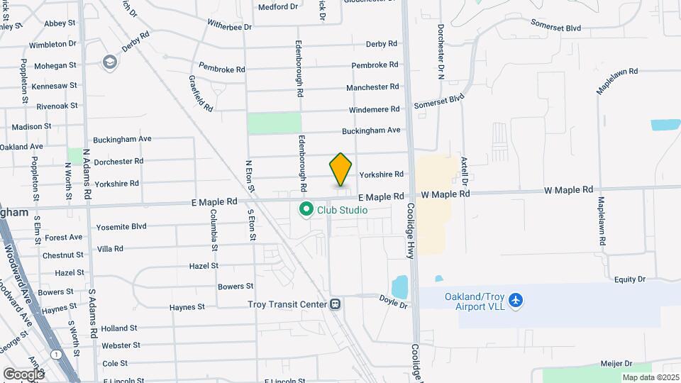 2525 E Maple Rd-Unit -7 Map and Location Details