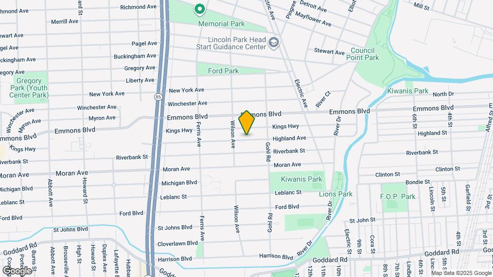 854 Highland Ave Map and Location Details