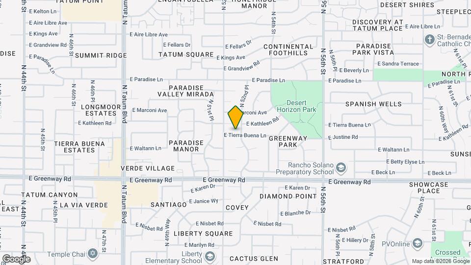 5222 E Tierra Buena Ln Map and Location Details
