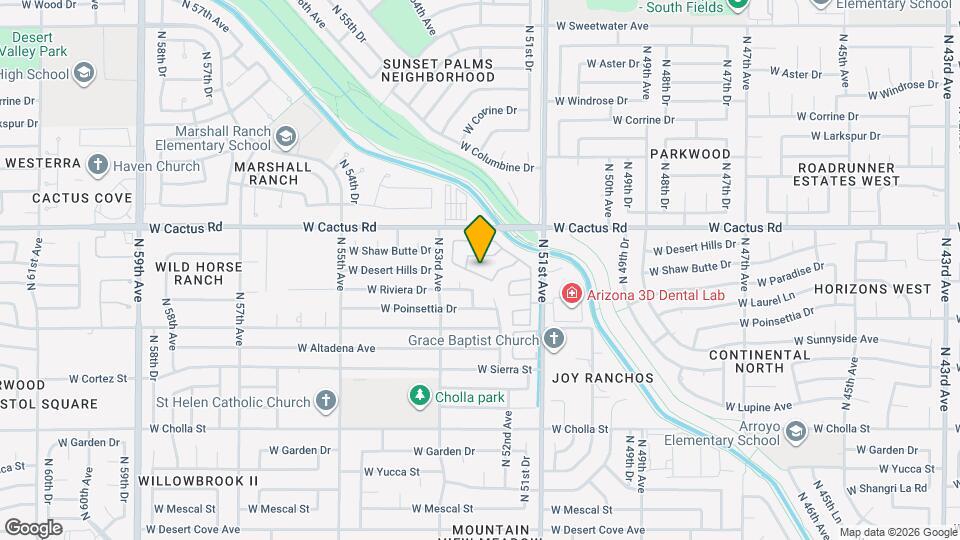 5210 W Desert Hills Dr Map and Location Details