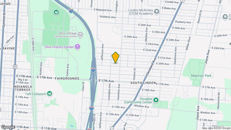 1028 E 19th Ave Map and Location Details