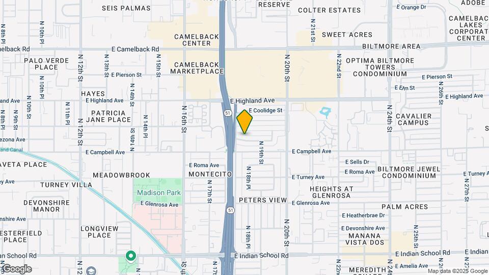 1816 E Minnezona Ave Map and Location Details