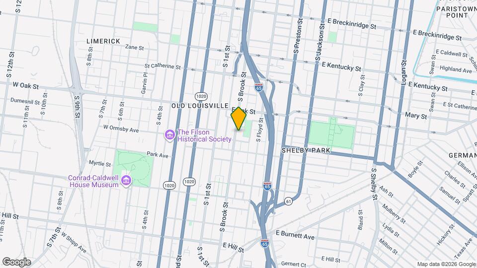 1243 S Brook St Map and Location Details