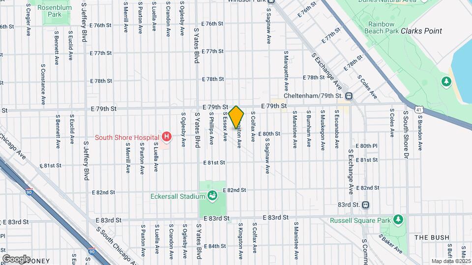 7956 S Kingston Ave Map and Location Details