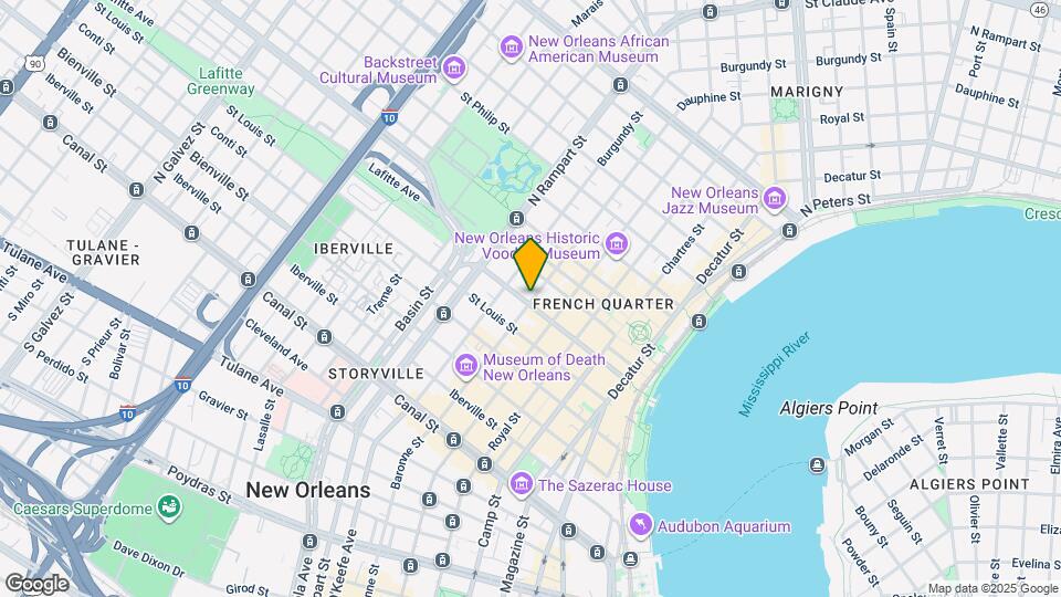 617 Dauphine St Map and Location Details