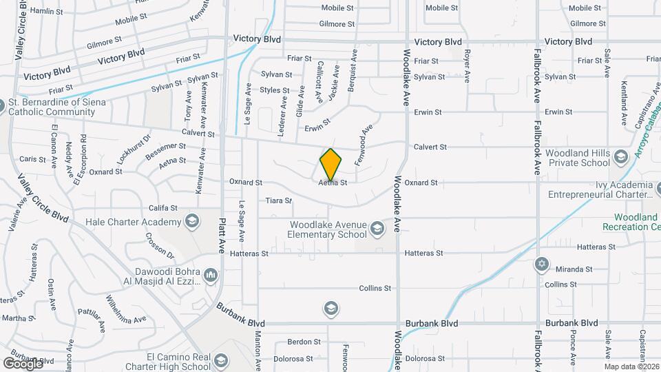 23350 Aetna St Map and Location Details