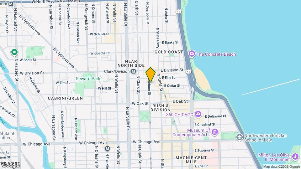 1125 N Dearborn St Map and Location Details