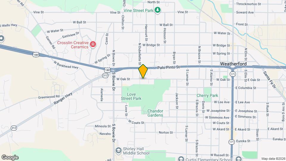 909 W Oak St Map and Location Details