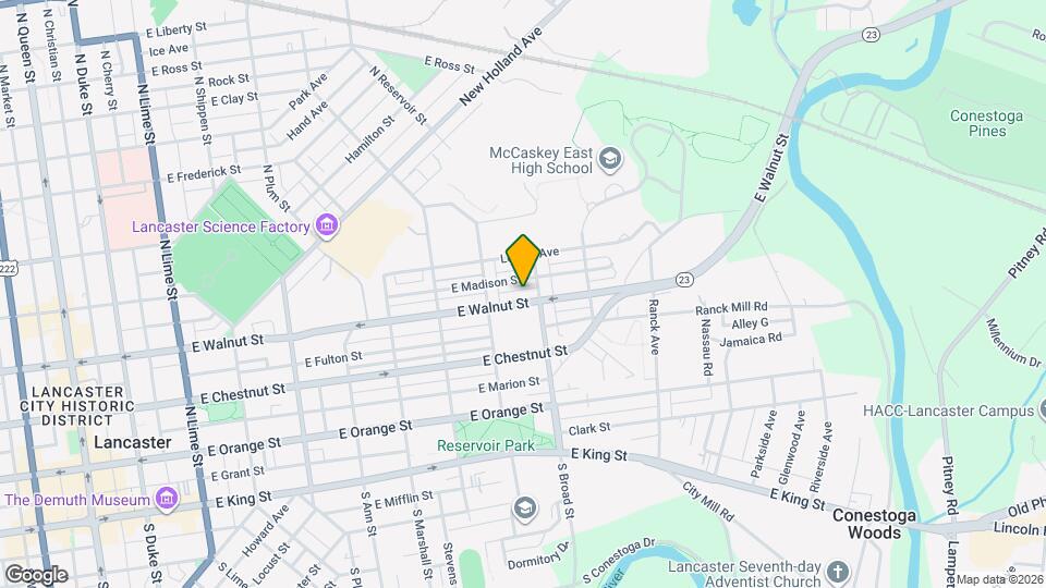 839 E Walnut St Map and Location Details