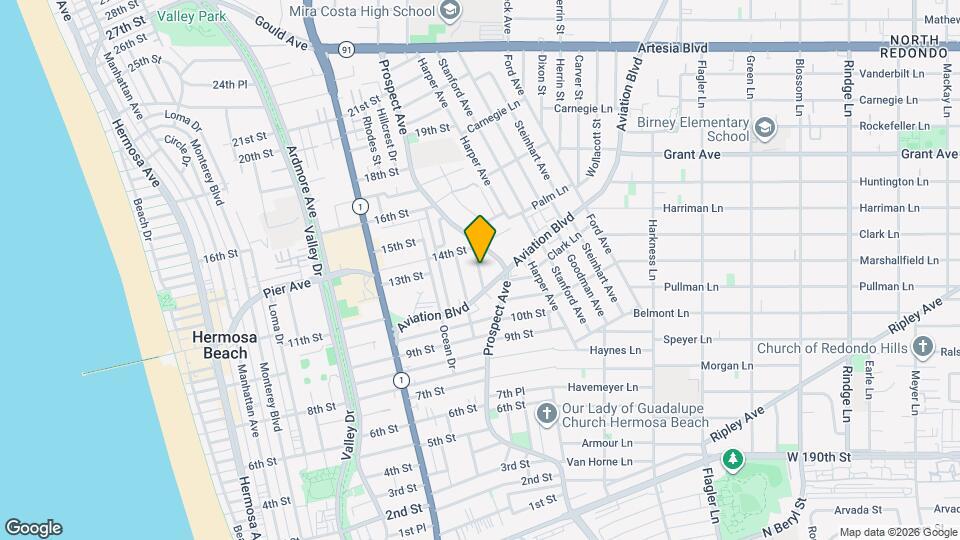 1304 Corona St Map and Location Details