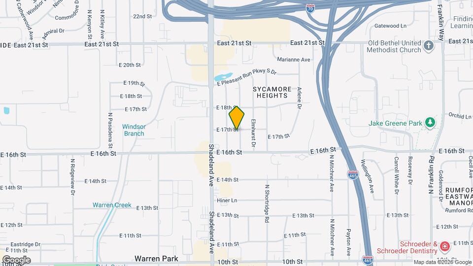 1652 N Coolidge Ave Map and Location Details