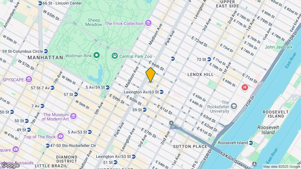 107 E 63rd St Map and Location Details
